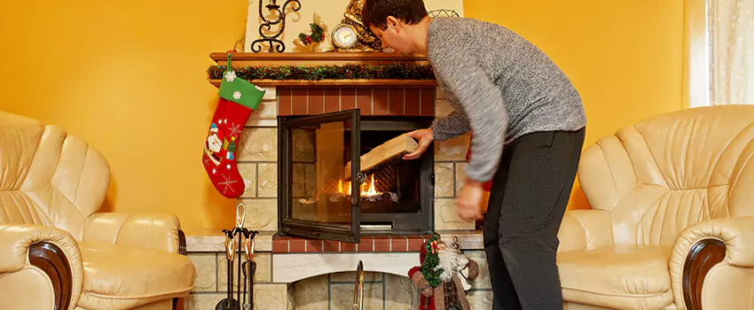 Rusted Metal Fireplace Restoration in Draper, Utah